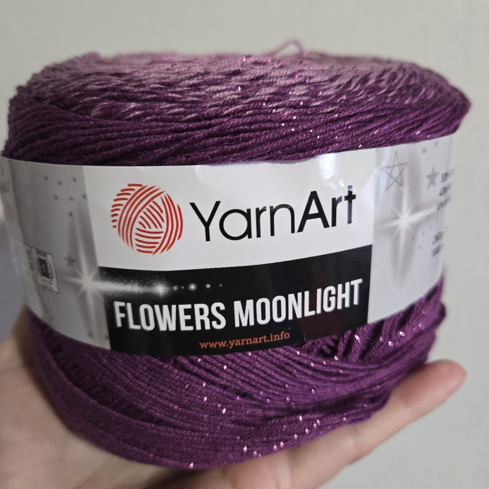 🧶YarnArt Flowers Moonlight Glitter Cake Yarn - Picture 2 of 5